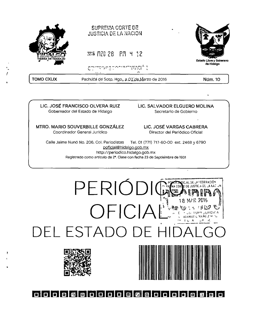 Del Estado De Hidalgo Secretario De Gobierno