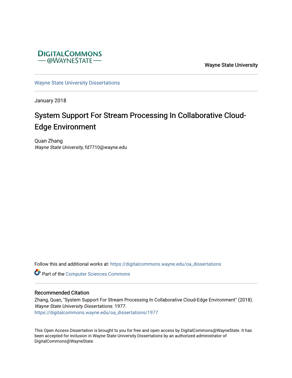 System Support for Stream Processing in Collaborative Cloud- Edge Environment