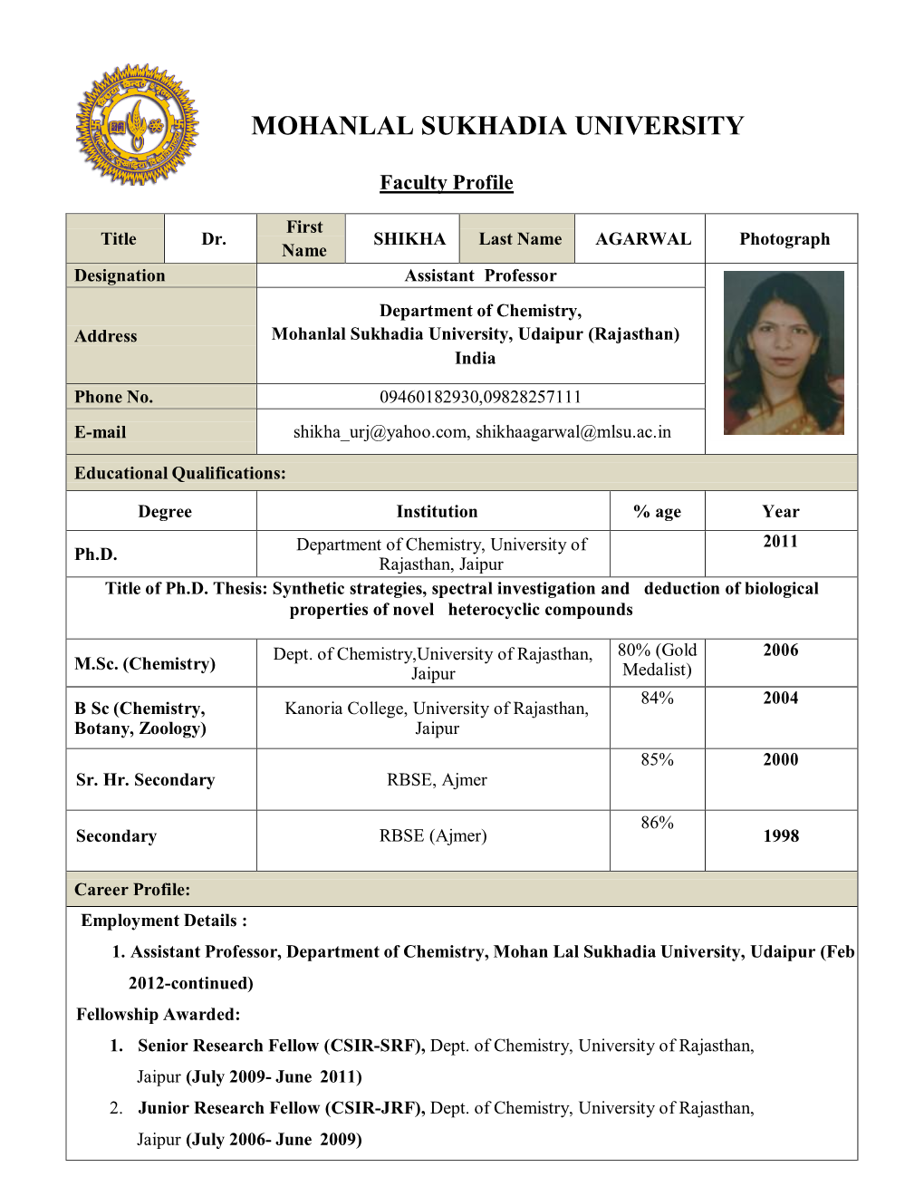 Mohanlal Sukhadia University