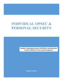 Individual OPSEC & Personal Security