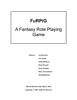 Furpig a Fantasy Role Playing Game