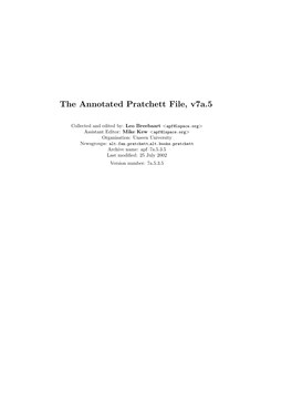 The Annotated Pratchett File, V7a.5