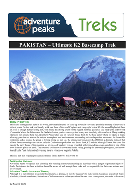 PAKISTAN – Ultimate K2 Basecamp Trek