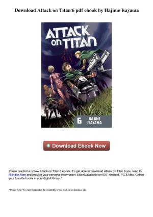 Download Attack on Titan 6 Pdf Ebook by Hajime Isayama