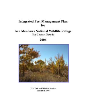 Integrated Pest Management Plan for Ash Meadows National Wildlife Refuge