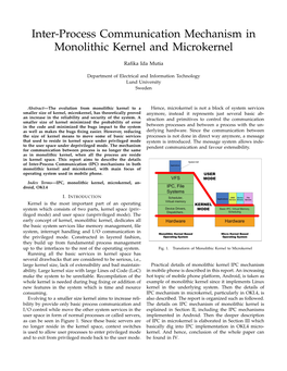 Inter-Process Communication Mechanism in Monolithic Kernel and Microkernel