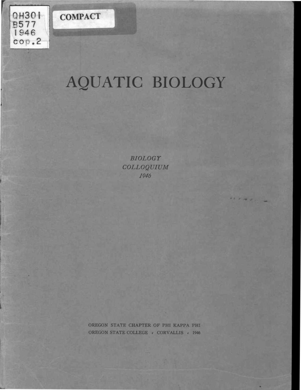 Aquatic Biology