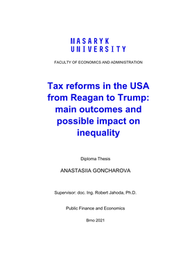 Tax Reforms in the USA from Reagan to Trump: Main Outcomes and Possible Impact on Inequality