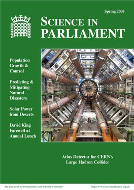 Spring 2008 SCIENCE in PARLIAMENT