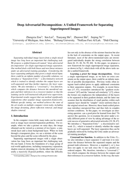 A Unified Framework for Separating Superimposed Images