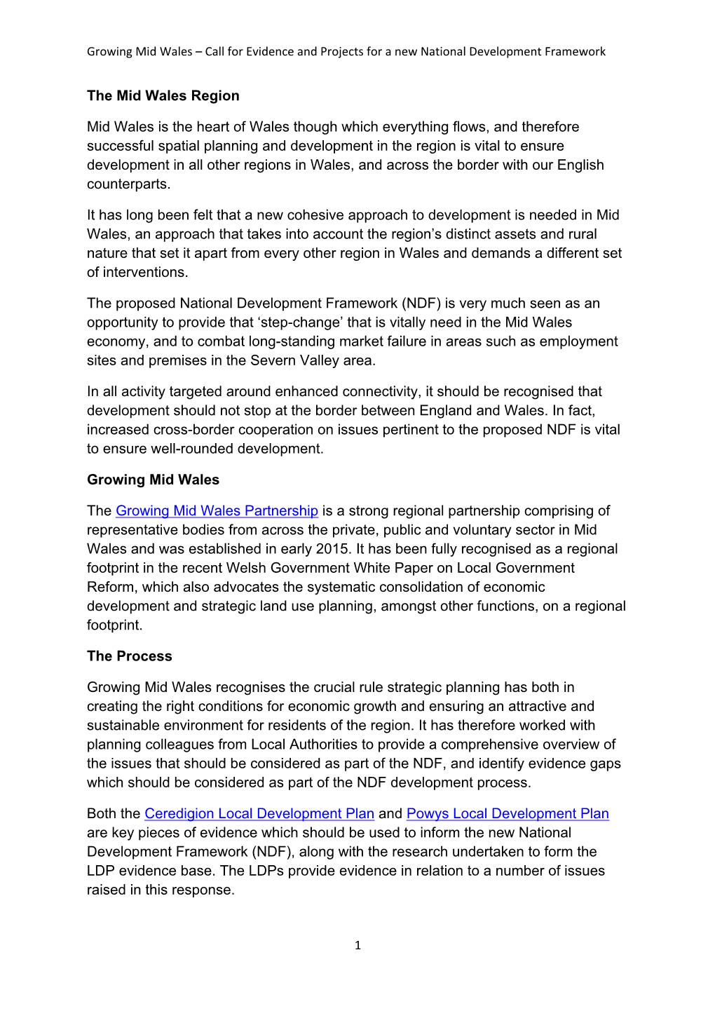 Growing Mid Wales National Development Framework Response FINAL - DocsLib