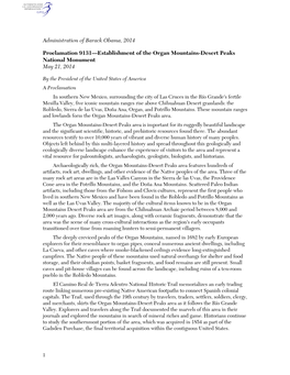 Administration of Barack Obama, 2014 Proclamation 9131