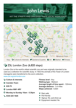 ZSL London Zoo (6,820 Steps)