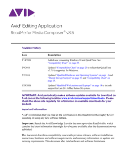 Media Composer V8.5 Readme