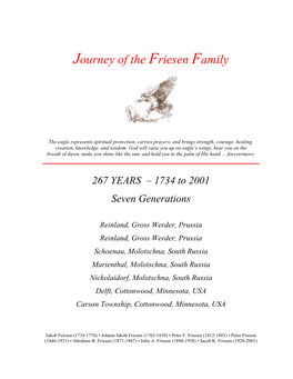 Journey of the Friesen Family