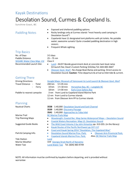 Desolation Sound, Curmes & Copeland