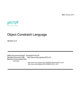 Object Constraint Language V2.4