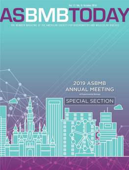 October 2018 Asbmb Today 1 Editor’S Note