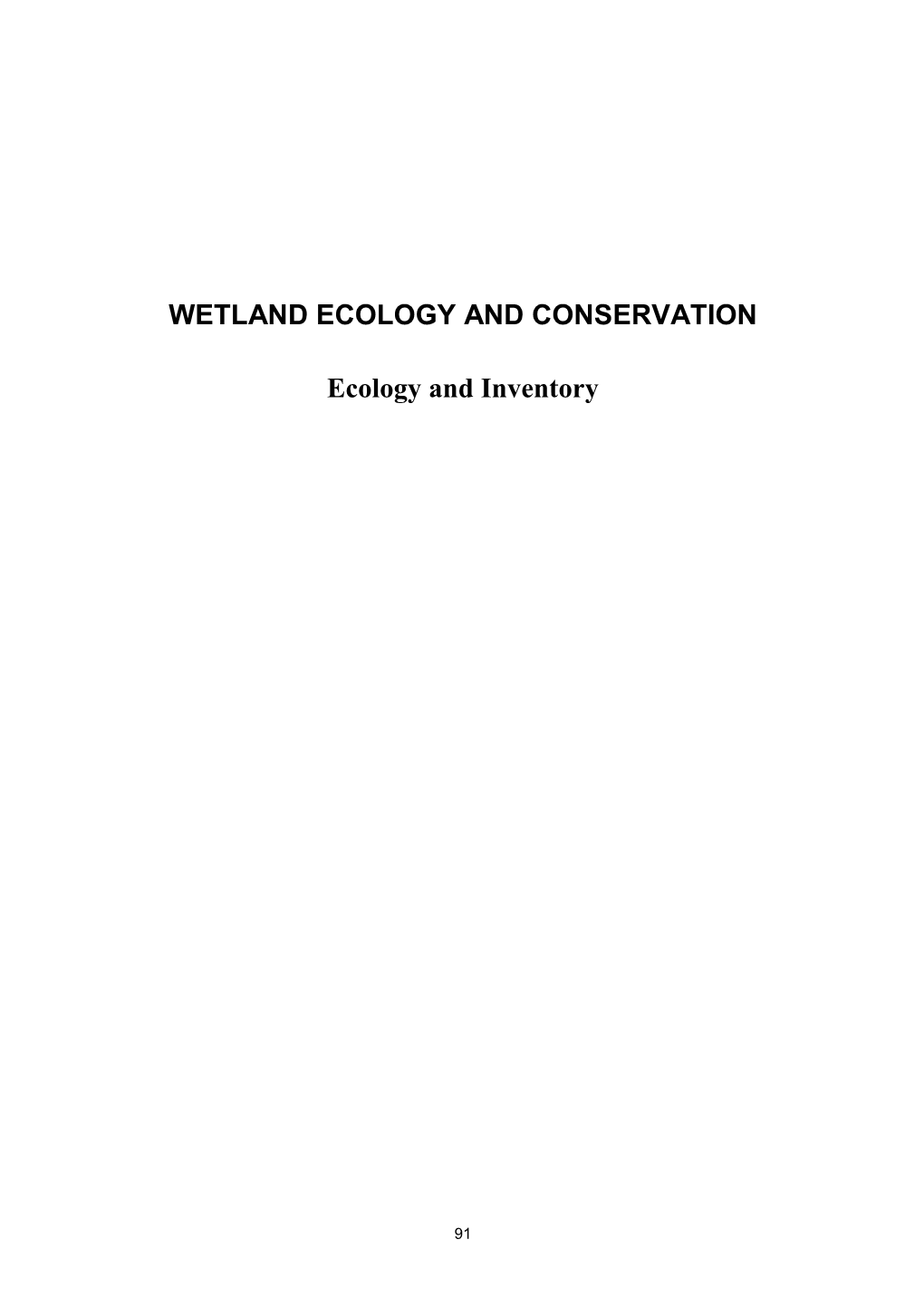 Ecology and Inventory (PDF