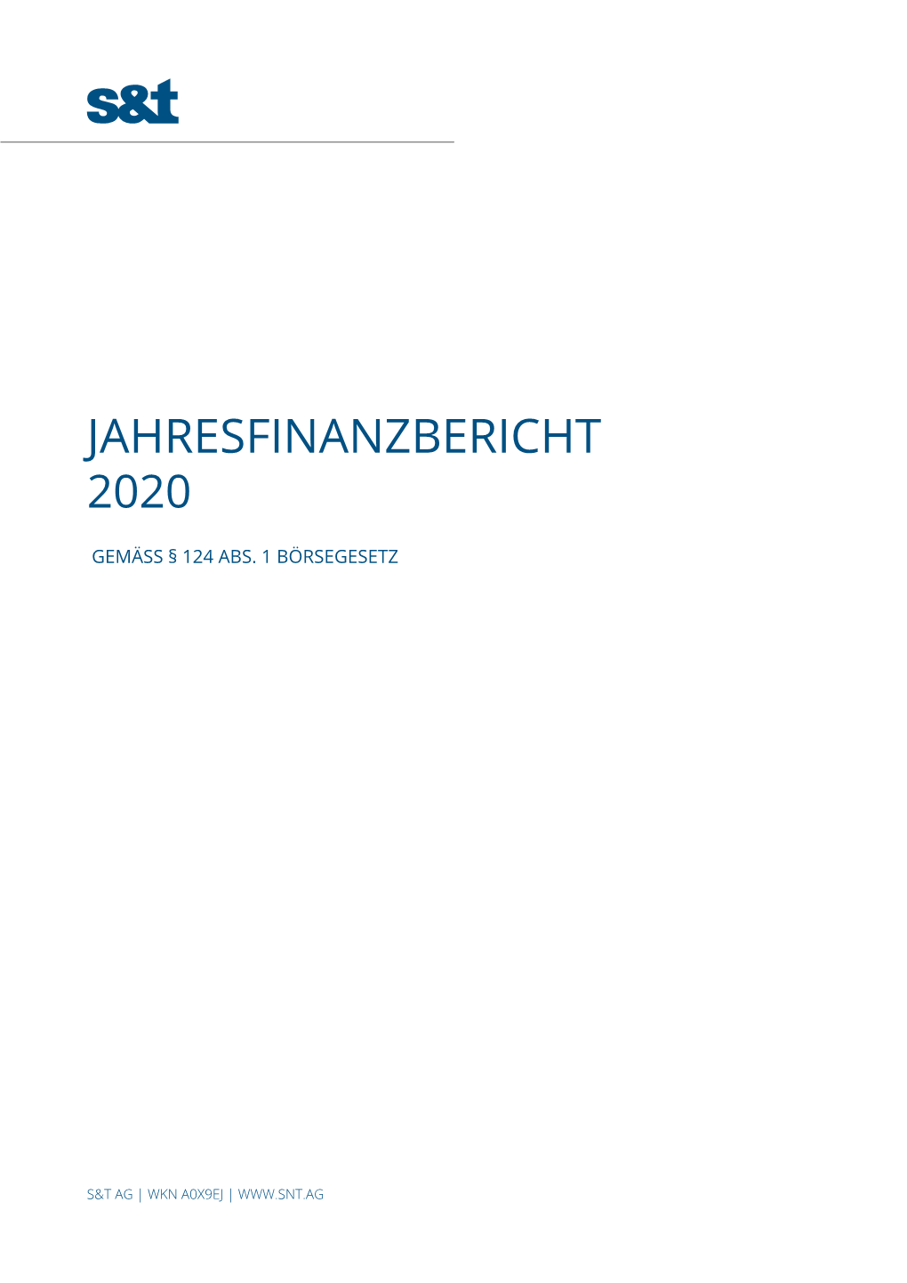 Jahresfinanzbericht 2020