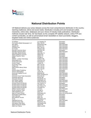 National Distribution Points