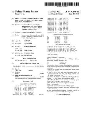 (12) United States Patent (10) Patent No.: US 8,470,348 B2 Blaeser Et Al