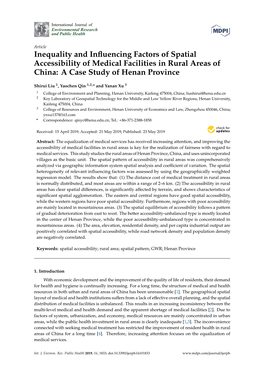 Inequality and Influencing Factors of Spatial