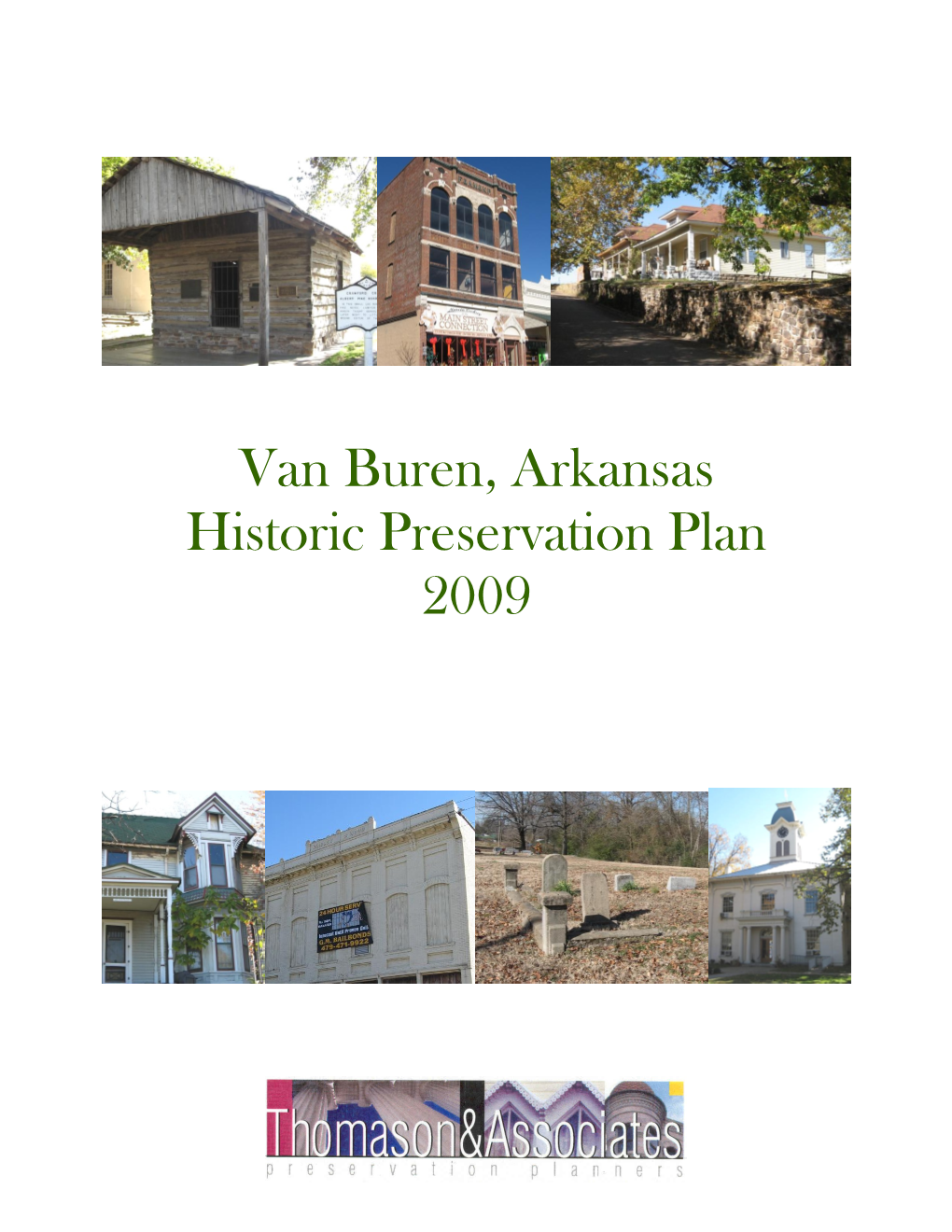 Van Buren, Arkansas Historic Preservation Plan 2009