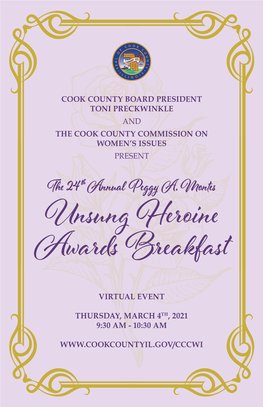 Unsung Heroine Awards Breakfast
