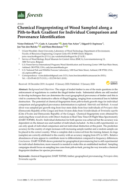 Chemical Fingerprinting of Wood Sampled Along a Pith-To-Bark Gradient for Individual Comparison and Provenance Identification