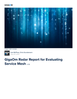Gigaom Radar Report for Evaluating Service Mesh Table of Contents