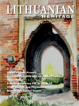LITHUANIAN HERITAGE Issue-Mar-Apr-2018.Pdf