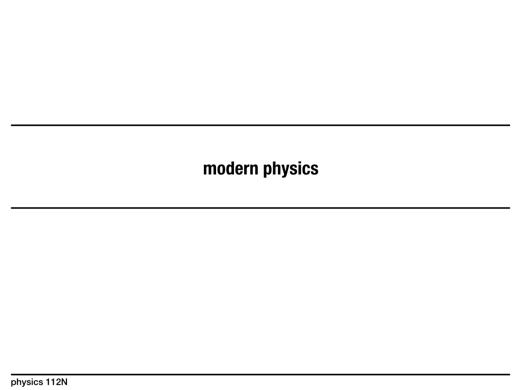 Modern Physics