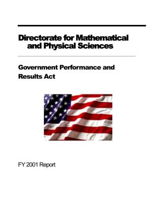 Directorate for Mathematical and Physical Sciences