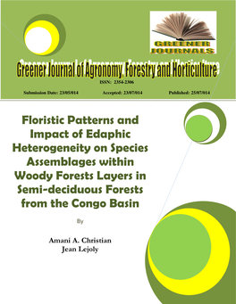 Floristic Patterns and Impact of Edaphic Heterogeneity on Species Assemblages Within Woody Forests Layers in Semi-Deciduous Forests from the Congo Basin