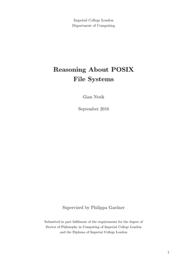 Reasoning About POSIX File Systems