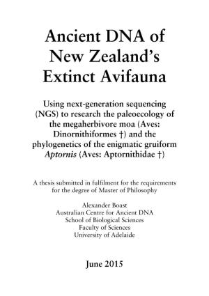 Ancient DNA of New Zealand's Extinct Avifauna