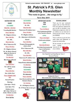St .Patrick's P.S. Glen Monthly Newsletter