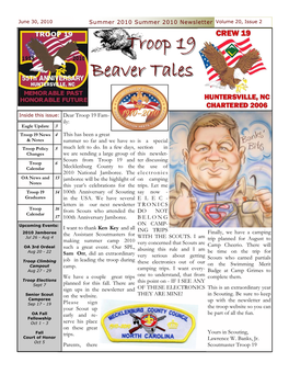 Troop 19 Beaver Tales