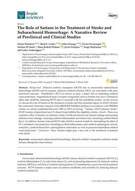 The Role of Sartans in the Treatment of Stroke and Subarachnoid Hemorrhage: a Narrative Review of Preclinical and Clinical Studies