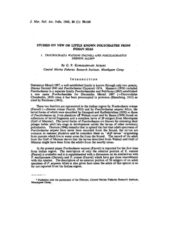 Mar. Biol Ass. India, 1968, 10 (1): 99-106 STUDIES