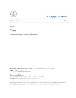 Mcgeorge Law Review