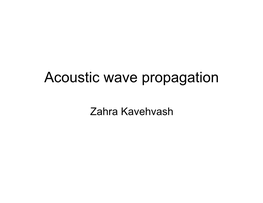 Chapter 2-Acoustic Wave Propagation