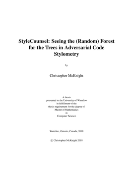 Forest for the Trees for Adversarial Code Stylometry