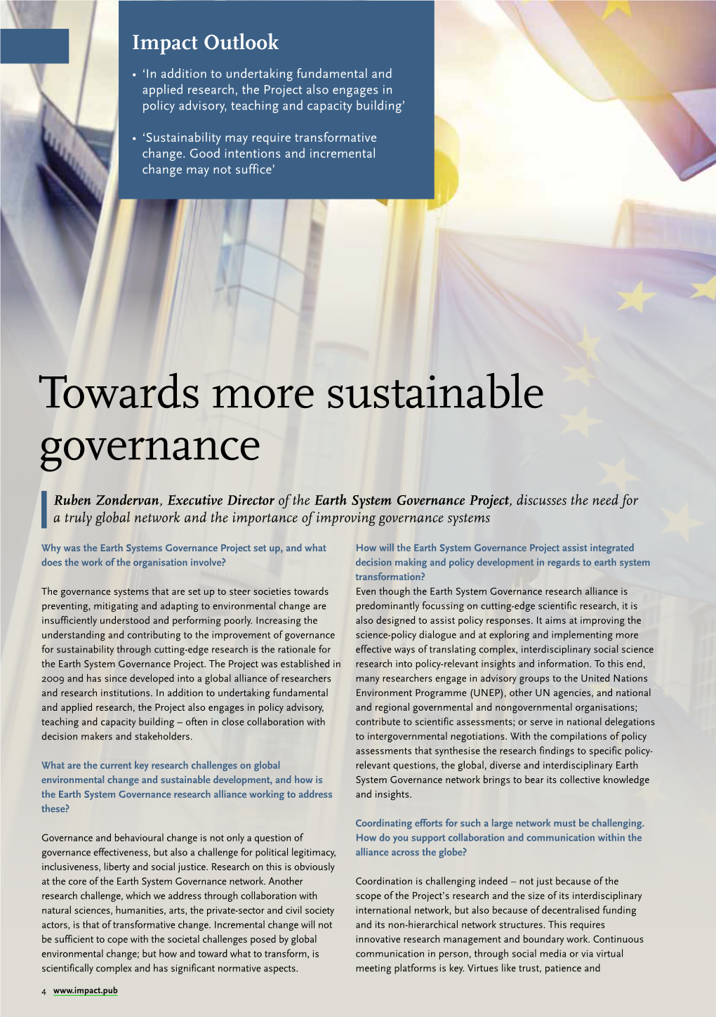 Towards More Sustainable Governance Ruben Zondervan
