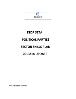 02 ETDP SETA SSP Political Parties Final 02072013.Pdf