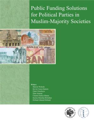 Public Funding Solutions for Political Parties in Muslim-Majority Societies