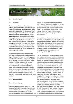 5 Wetlands Habitat Action Plan