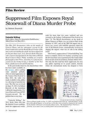 Suppressed Film Exposes Royal Stonewall of Diana Murder Probe by Robert Barwick