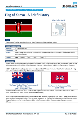 Flag of Kenya - a Brief History